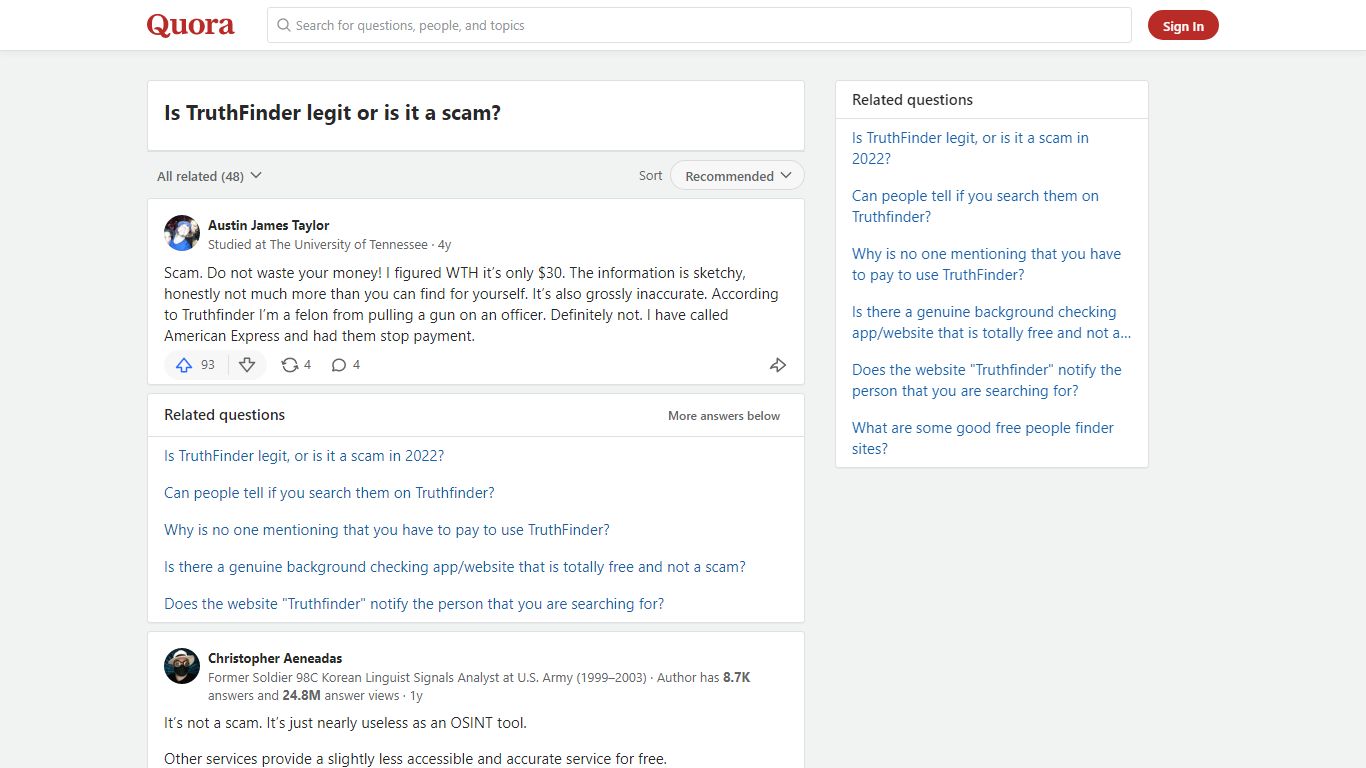 Is TruthFinder legit or is it a scam? - Quora